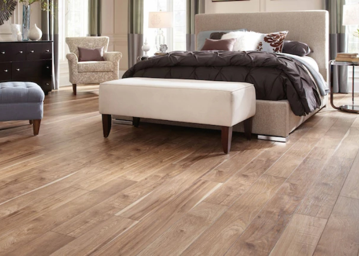 Wood Look Laminate Flooring in Bedroom